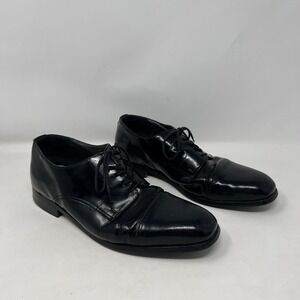 Alan Payne Men's Tie Oxford Shoes Round Toe Leather Size 9‎ XW